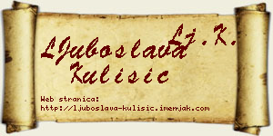 LJuboslava Kulišić vizit kartica
